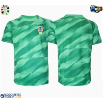 Moški Nogometni dresi Hrvaška Vratar Gostujoči EP 2024 Kratek Rokav